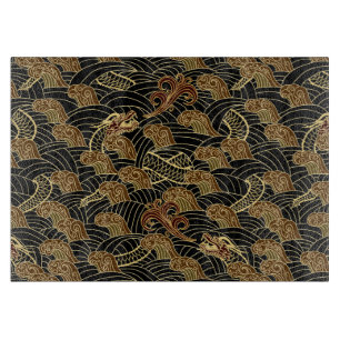 Planche À Découper Motif oriental du dragon de mer