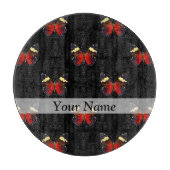 Planche À Découper Motif papillon rouge et noir (Devant)