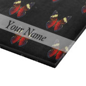 Planche À Découper Motif papillon rouge et noir (Coin)