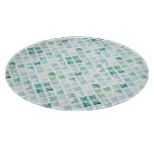 Planche À Découper Motif peint à la main de turquoise (Coin)