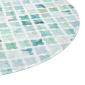 Planche À Découper Motif peint à la main de turquoise (Coin)