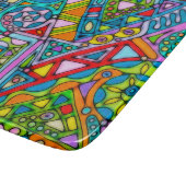 Planche À Découper Motif Peint À La Main Et Numériquement Art 53 (Coin)