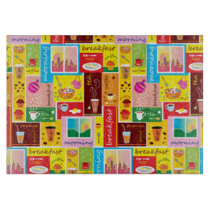 Planche À Découper Motif Petit Déjeuner Fantaisiste