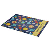 Planche À Découper Motif, Planètes, Étoiles, Cosmos, Votre Nom (Coin)