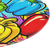 Planche À Découper Motif Poivrons Pop Art (Coin)