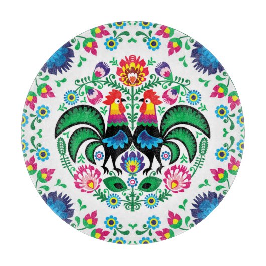 Planche À Découper Motif polonais carré de coq (Devant)