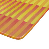 Planche À Découper Motif rayé jaune orange (Coin)