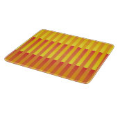 Planche À Découper Motif rayé jaune orange (Coin)