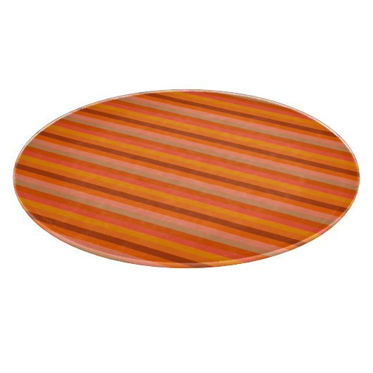 Planche À Découper Motif rayé orange (Coin)