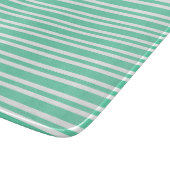 Planche À Découper Motif Rayures Blanches Aquamarine (Coin)