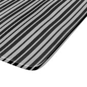 Planche À Découper Motif rayures verticales gris cendré noir (Coin)