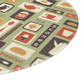 Planche À Découper motif rétro avec cuisine pour le petit-déjeuner (Coin)