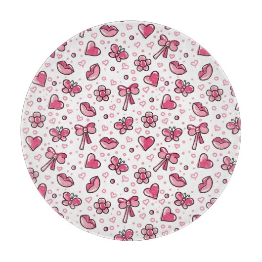 Planche À Découper motif romantique (Devant)