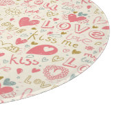 Planche À Découper Motif romantique avec des coeurs et des lèvres (Coin)