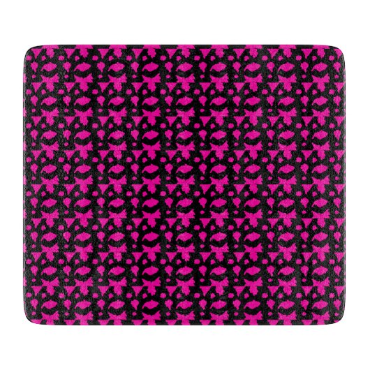 Planche À Découper Motif Rose Abstrait (Devant)