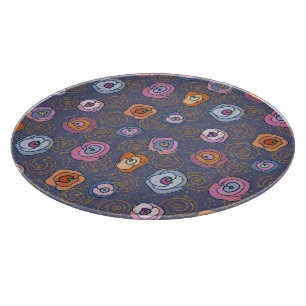 Planche À Découper Motif rose de champ de résumé