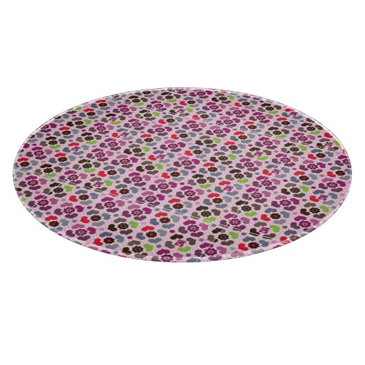 Planche À Découper motif rose de fleurs et de hiboux (Coin)