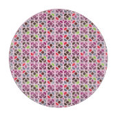 Planche À Découper motif rose de fleurs et de hiboux (Devant)