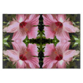 Planche À Découper Motif rose de ketmie (Devant)