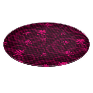 Planche À Découper Motif rose d'Emo avec des cercles