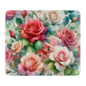 Planche À Découper Motif Rose Fantaisiste (Devant)