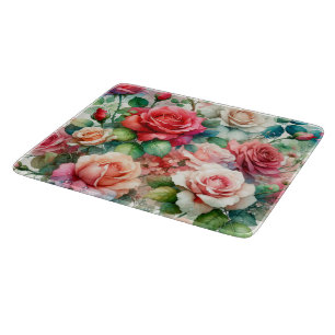 Planche À Découper Motif Rose Fantaisiste