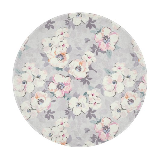 Planche À Découper Motif rose mou d'aquarelle (Devant)