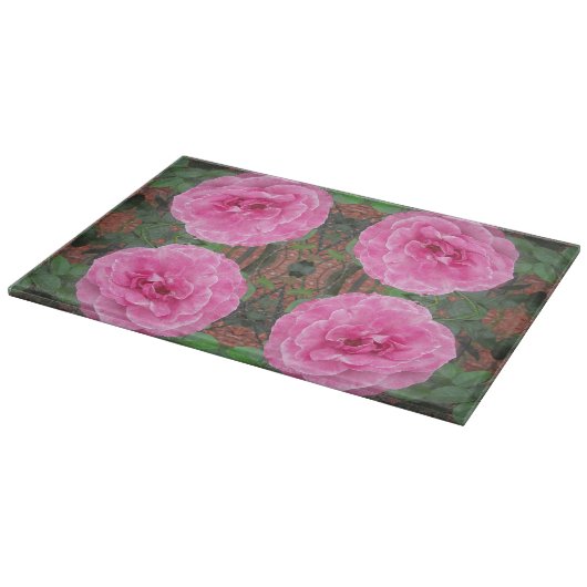 Planche À Découper Motif Rose Rose (Coin)