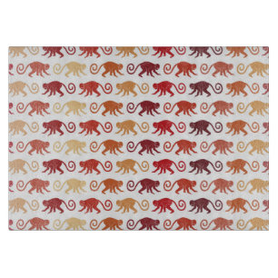 Planche À Découper Motif rouge de singes