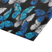 Planche À Découper Motif sans couleur foncée avec papillons bleus Mor (Coin)