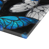 Planche À Découper Motif sans couleur foncée avec papillons bleus Mor (Coin)
