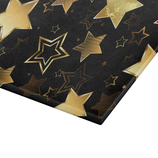 Planche À Découper Motif sans couture avec étoiles d'or (Coin)