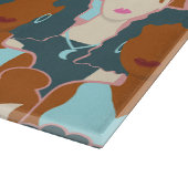 Planche À Découper Motif sans couture avec filles noires et blanches (Coin)