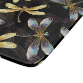 Planche À Découper Motif sans couture avec libellules d'or (Coin)