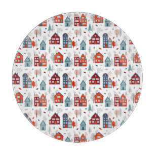 Planche À Découper Motif scandinave d'art populaire de Chambre