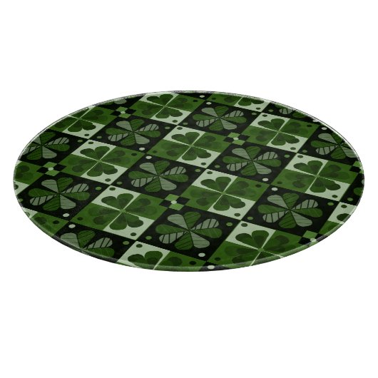 Planche À Découper Motif shamrock Checkerboard (Coin)