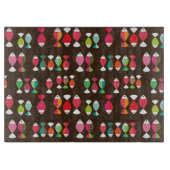 Planche À Découper Motif sous-marin 2 de rétros poissons abstraits (Devant)