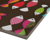 Planche À Découper Motif sous-marin 2 de rétros poissons abstraits (Coin)