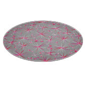 Planche À Découper Motif Spoutnik du milieu du siècle, Grey et Fuchsi (Coin)