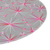 Planche À Découper Motif Spoutnik du milieu du siècle, Grey et Fuchsi (Coin)