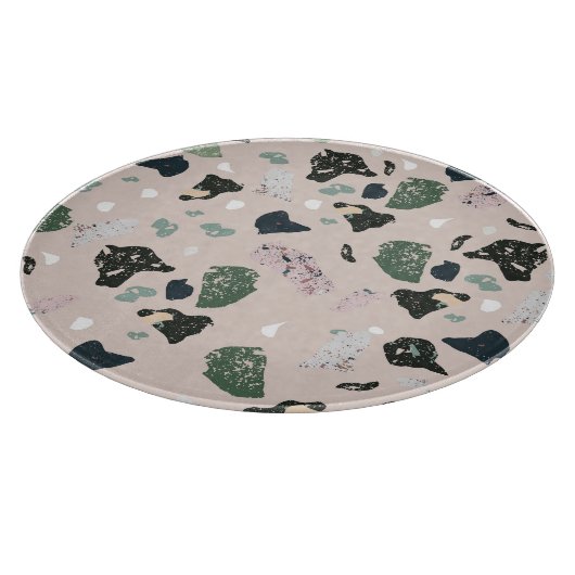 Planche À Découper Motif Terrazzo Vert (Coin)
