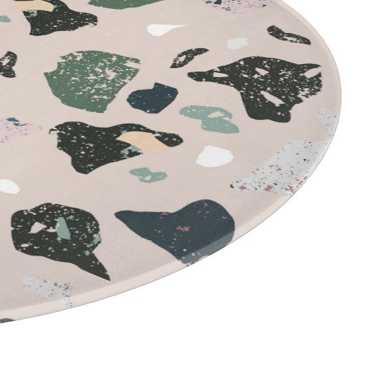 Planche À Découper Motif Terrazzo Vert (Coin)