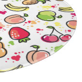 Planche À Découper motif tiré par la main de fruits (Coin)