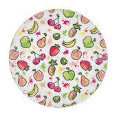 Planche À Découper motif tiré par la main de fruits (Devant)