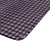 Planche À Découper Motif Tissé Noir Violet (Coin)