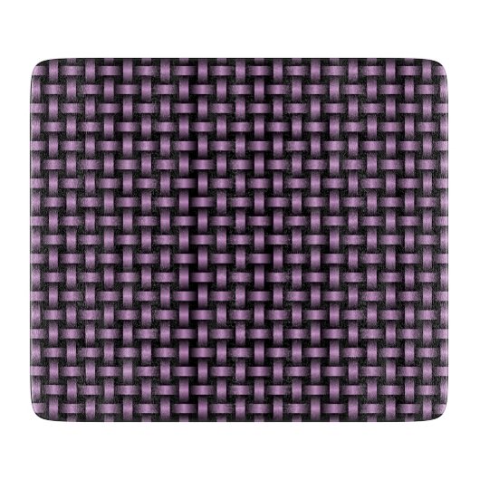Planche À Découper Motif Tissé Noir Violet (Devant)