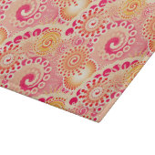 Planche À Découper Motif tourbillon fractal, corail, pêche (Coin)