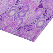 Planche À Découper Motif tourbillon fractal, tons violets (Coin)