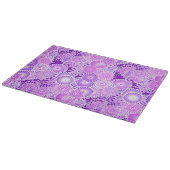 Planche À Découper Motif tourbillon fractal, tons violets (Coin)