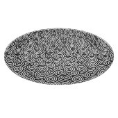 Planche À Découper Motif tourbillon japonais - blanc et noir (Coin)